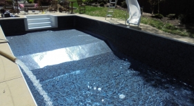 Rectangular Inground Pool with Slide